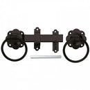 150mm 6" No.1136 Plain Ring Handled Gate Latches - PREPACKED Black