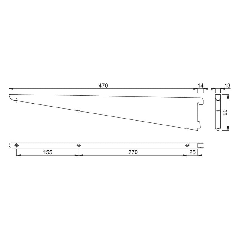 Twin Slot Shelving Brackets