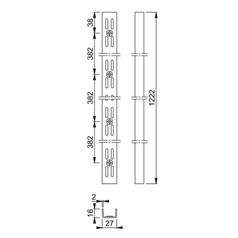 Twin Slot Shelving Upright