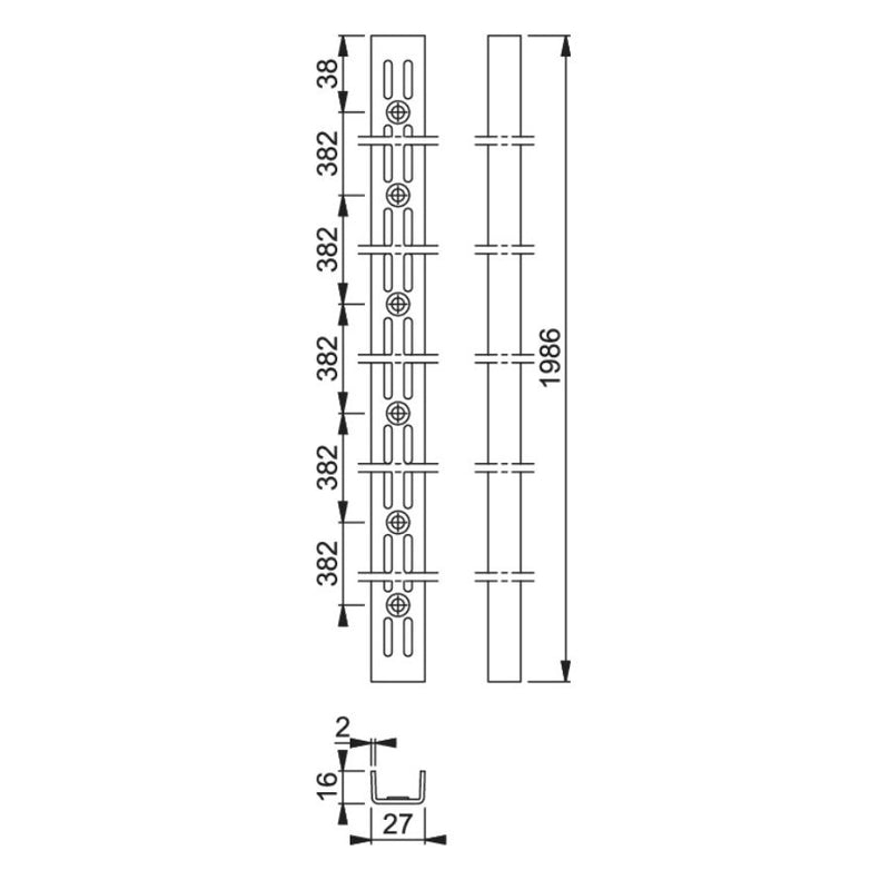Twin Slot Shelving Upright