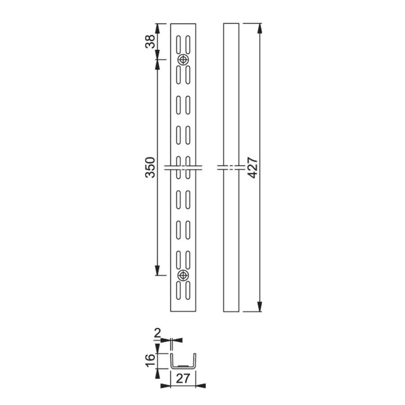 Twin Slot Shelving Upright