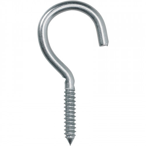 100mm 4" x ¼" dia. No.413 Ceiling Hooks to Screw - PREPACKED BZP-E/Galv