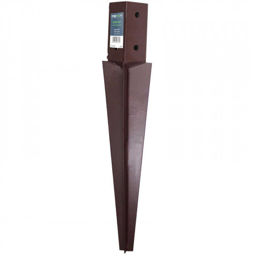 100mm 4" x 4" No.4702 PerryPost Bolt Grip Fence Post Support to Drive - 750mm Spike Metpost