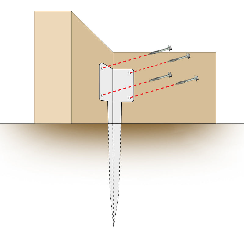 No.4713 Single Sleeper Corner Support Spike Brown