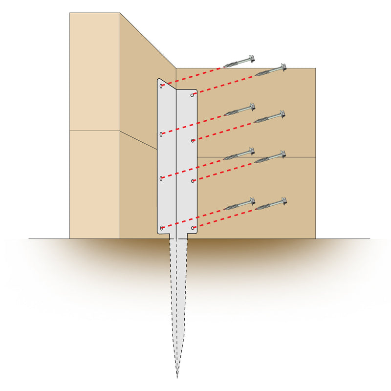 No.4714 Double Sleeper Corner Support Spike Pre-Galvanised