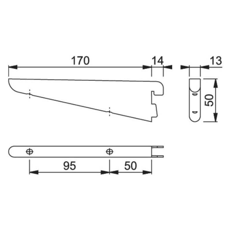 Twin Slot Shelving Brackets