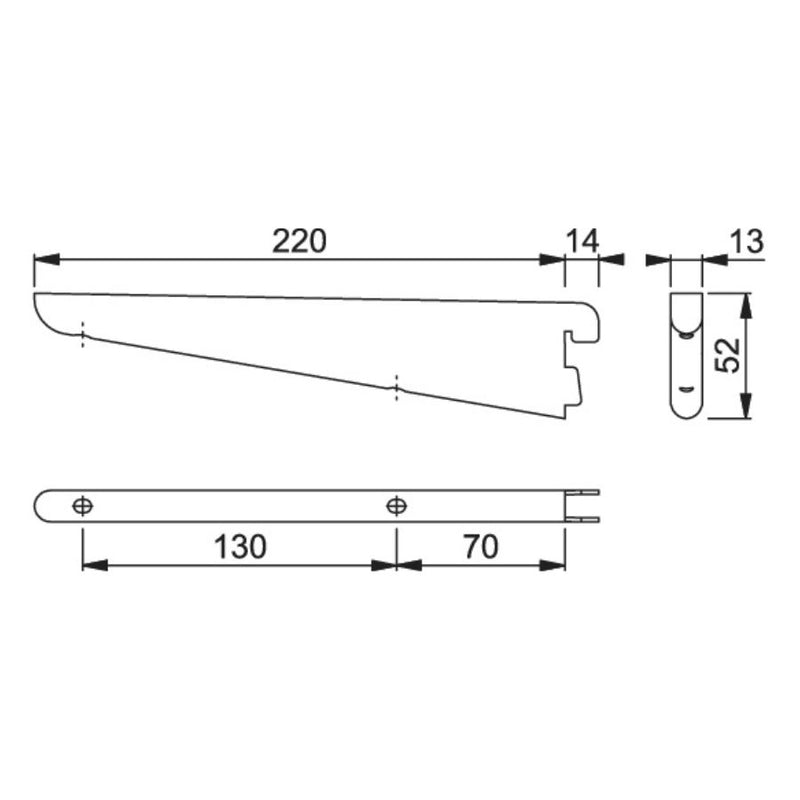 Twin Slot Shelving Brackets