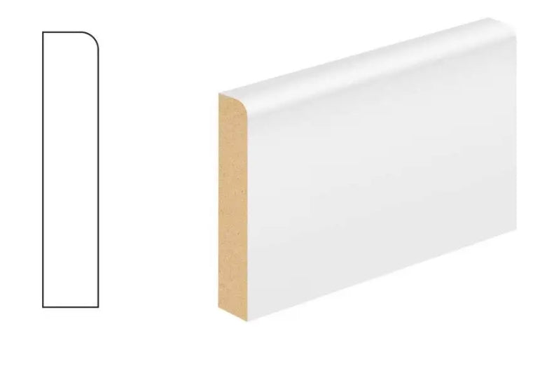 14.5mm x 68mm MDF Bullnosed Skirting / Architrave 4.4m Length *LIMITED STOCK*