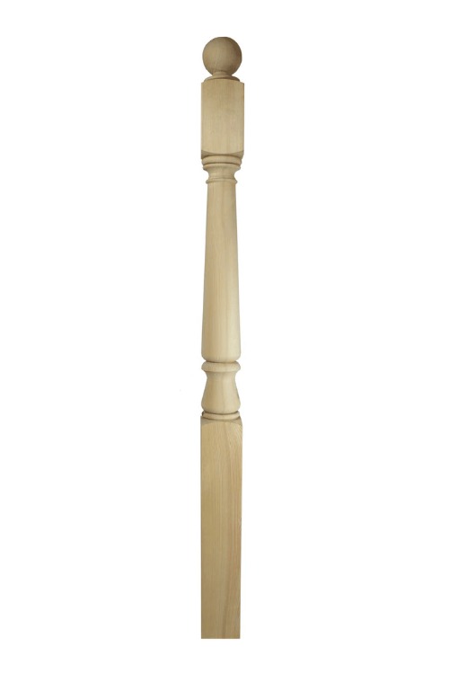 Pine Turned Half Newel Post 1341mm
