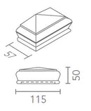 White Primed Pyramid Newel Half Cap