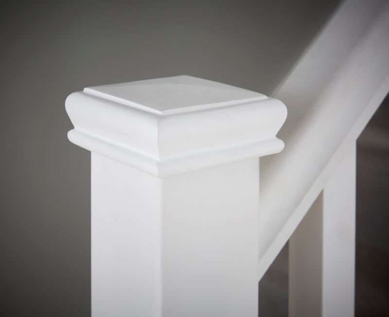 White Primed Pyramid Newel Cap