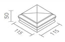 White Primed Pyramid Newel Cap