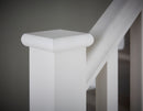 White Primed Low Profile Newel Cap