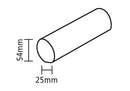 White Primed 54mm Round Mopstick Handrail 4.2m Long