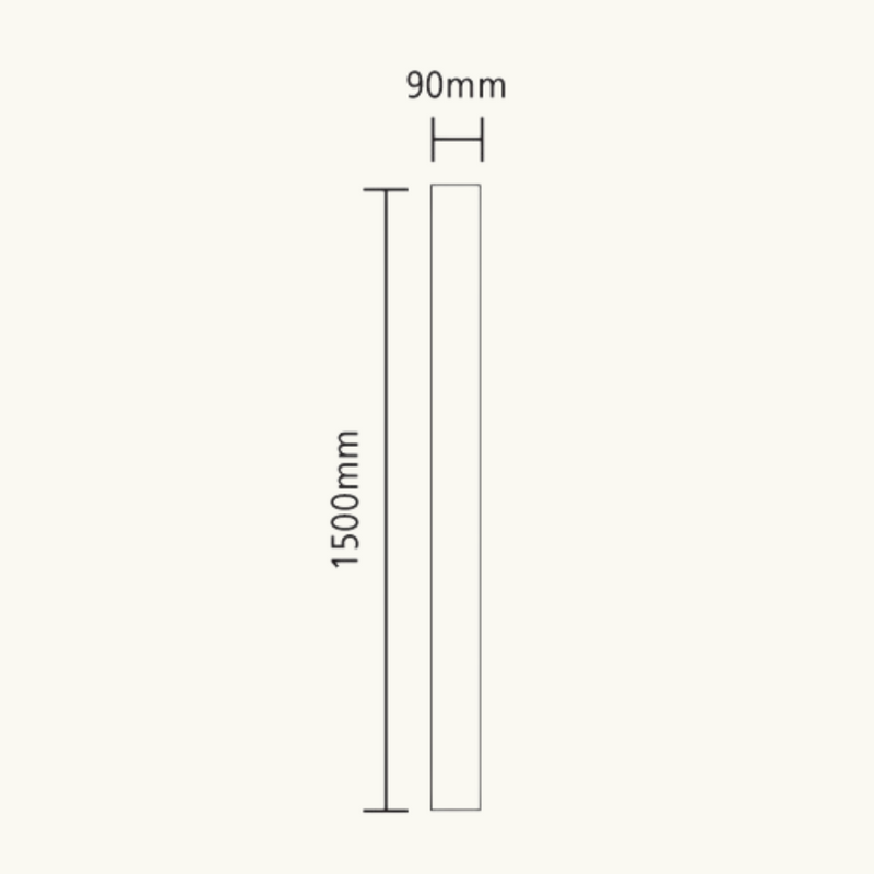 White Primed Newel Post 1500mm