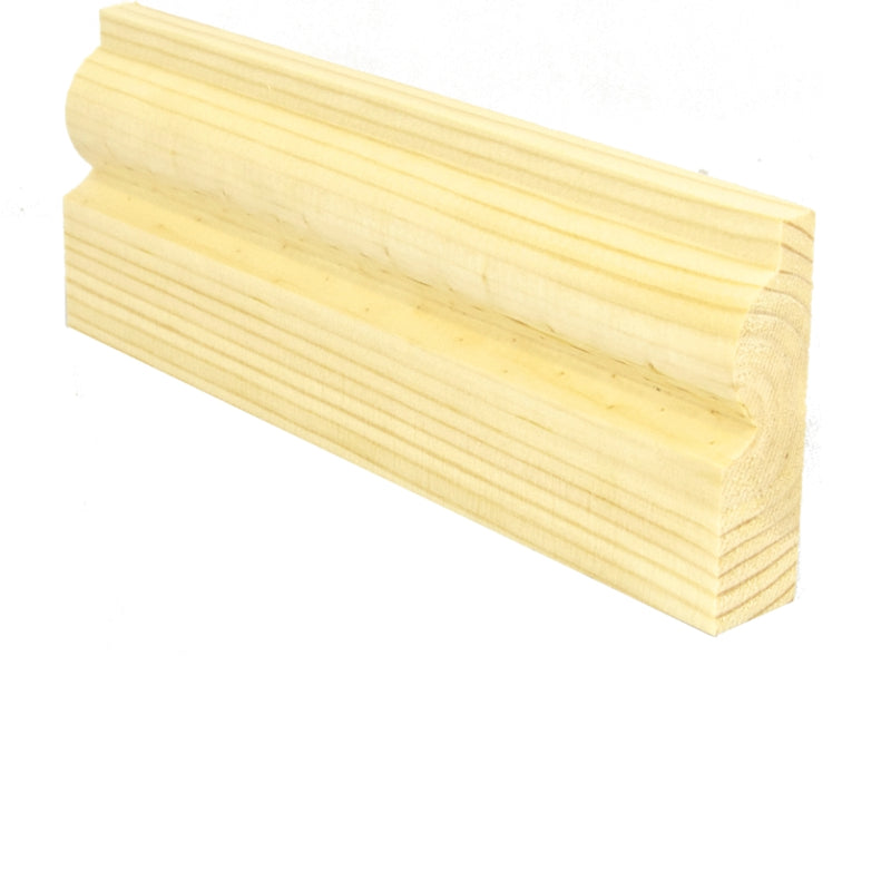 25mm x 75mm x 2100mm Softwood Torus Softwood Pine Architrave (Finish 20mm x 70mm)