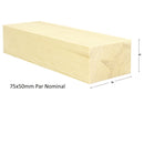 50mm x 75mm Planed Softwood PAR (3"x 2") (Finish 45mm x 70mm) :  £2.85 per metre