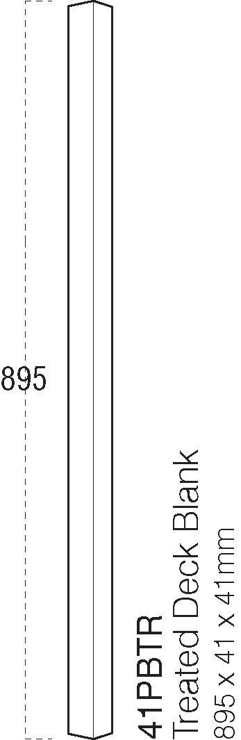 41MM TREATED SQUARE SPINDLES 900MM - Davies Timber Ltd