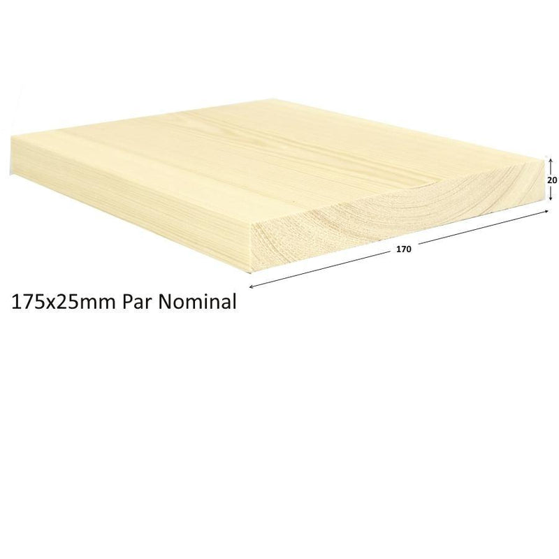 25X175MM Planed Softwood PAR (7"x 1") (Finish 20mm x 170mm)  :  £3.62 per metre - Davies Timber Ltd