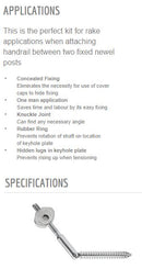 Zipbolt Angled Slipfix Kit- Angled Fix Between Fixed newel Post