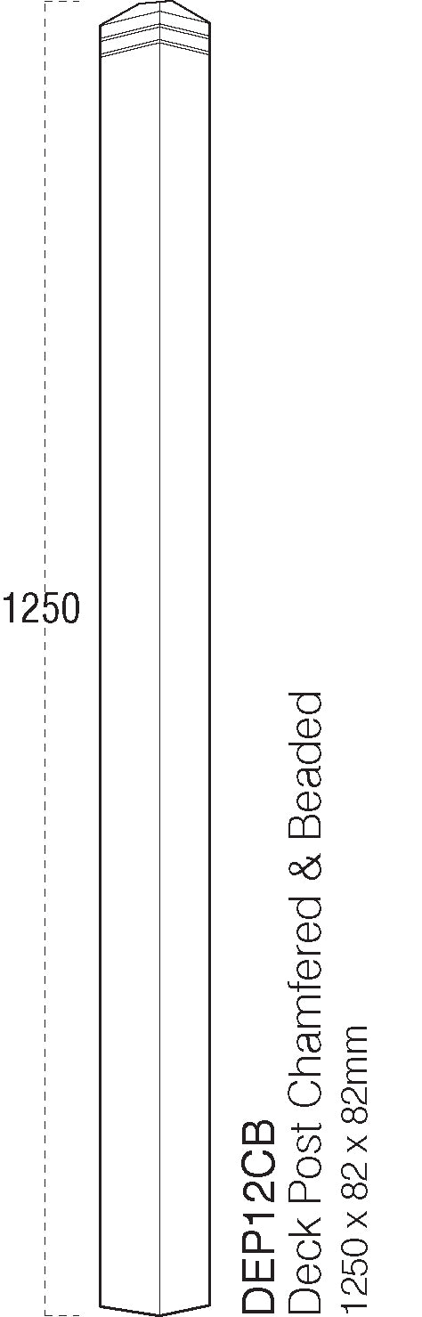 Treated Patrice Newel Post 82mm x 82mm x 1250mm Long