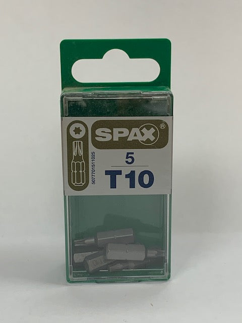 Spax T10 Bits 25mm (5)