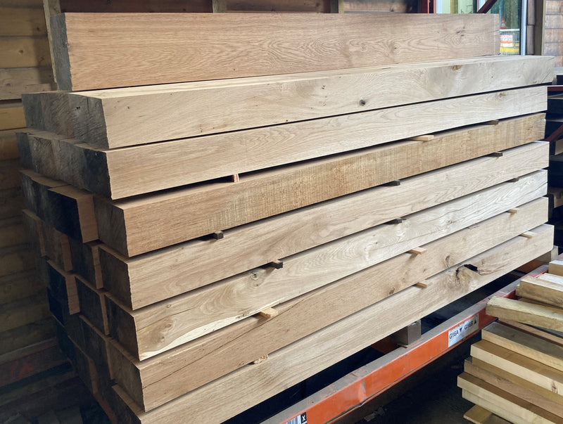 2000mm x 200mm x 120mm Planed Air Dried Oak Beam (Collection Only)