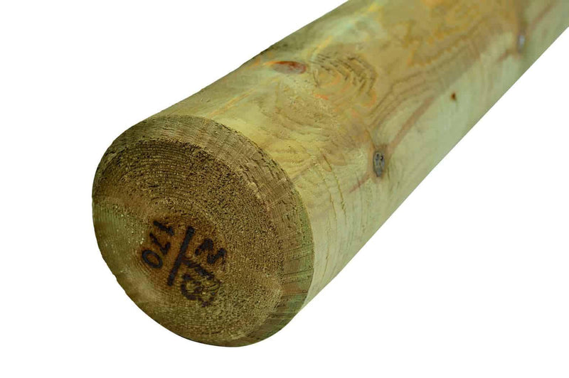 100mm (4") POINTED ROUND LANDSCAPE POLE CHAMFERED TOP - Davies Timber Ltd