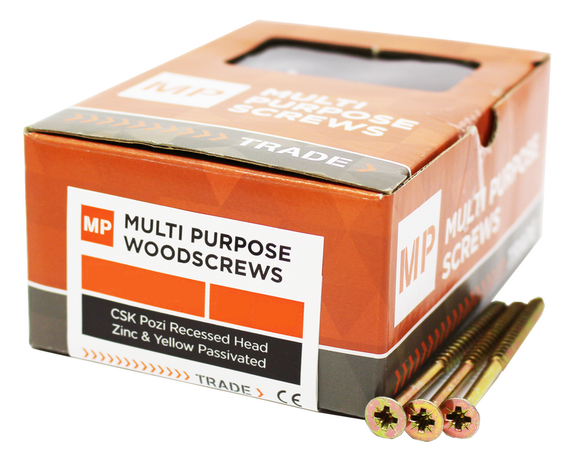 M6 x 80mm Multi Purpose Wood Screws (100)