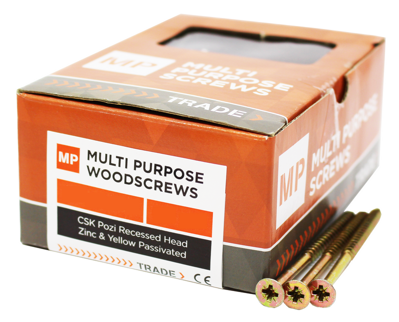 M4 x 60mm Multi Purpose Wood Screws (100)