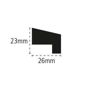 26x23mm Oak Fire Check Hockey Stick 2.4m Lengths