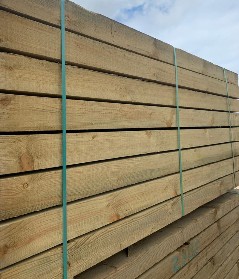 *REDUCED*  Green Treated Softwood Sleeper 2400mm x 250mm x 125mm