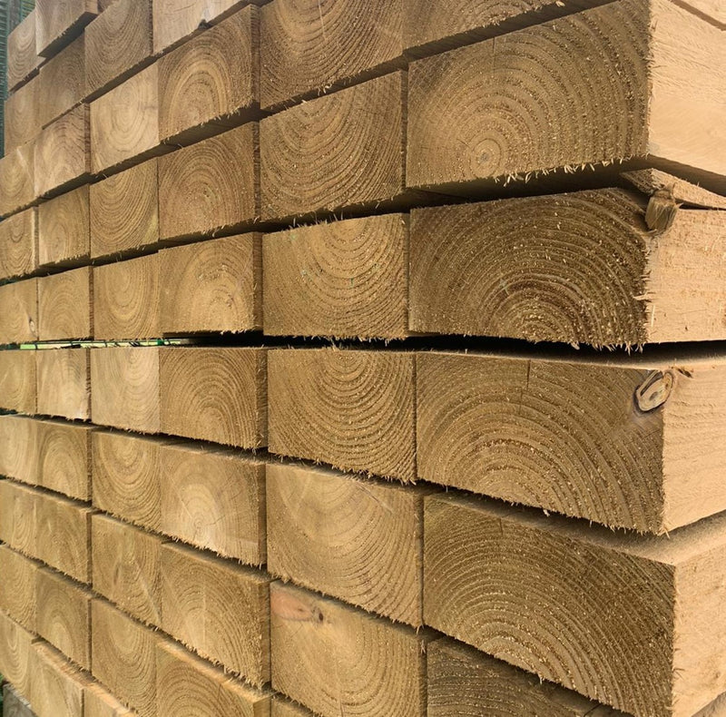 *REDUCED*  Green Treated Softwood Sleeper 2400mm x 250mm x 125mm