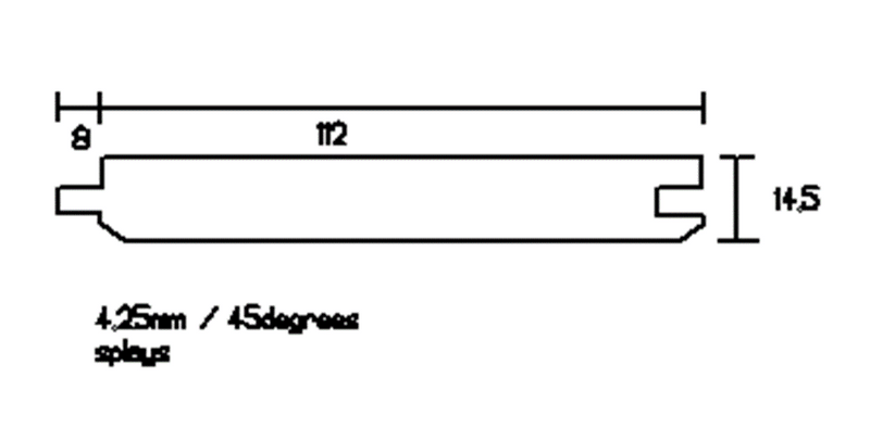 19mm x 125mm Softwood T&G Matchboard (Finish 14mm x 110mm Cover) :  £1.95per metre