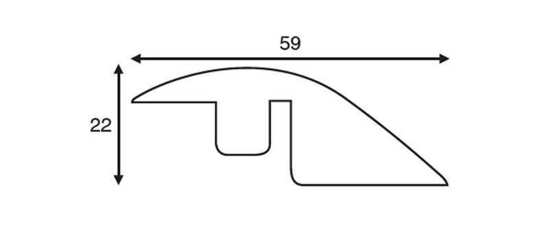 Unfinished Oak Ramp Threshold :  £14.39 per metre