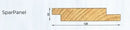 Treated Linax Sparpanel 25x125 Rebated Shadow Gap Cladding  (21mm Thick x 103mm Cover) £4.15 Per metre