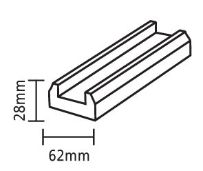 Pine Baserail 41mm Groove