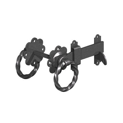 GMATEMATE TWISTED RING GATE LATCHES | 6" 150MM E/BLAC