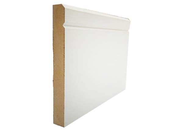 18mm x 144mm Mdf Contemporary Chamfered & V-Grooved Skirting 4.4m Length