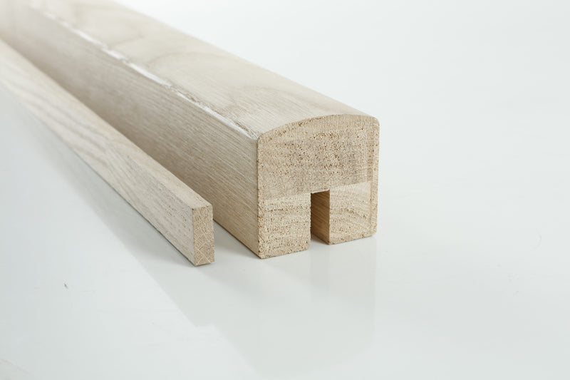 Oak Immix Style Handrail Grooved 60mm x 65mm