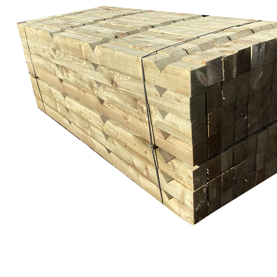 2.4m Treated VNotched Fence Post 100mm x 125mm (5"x 4")